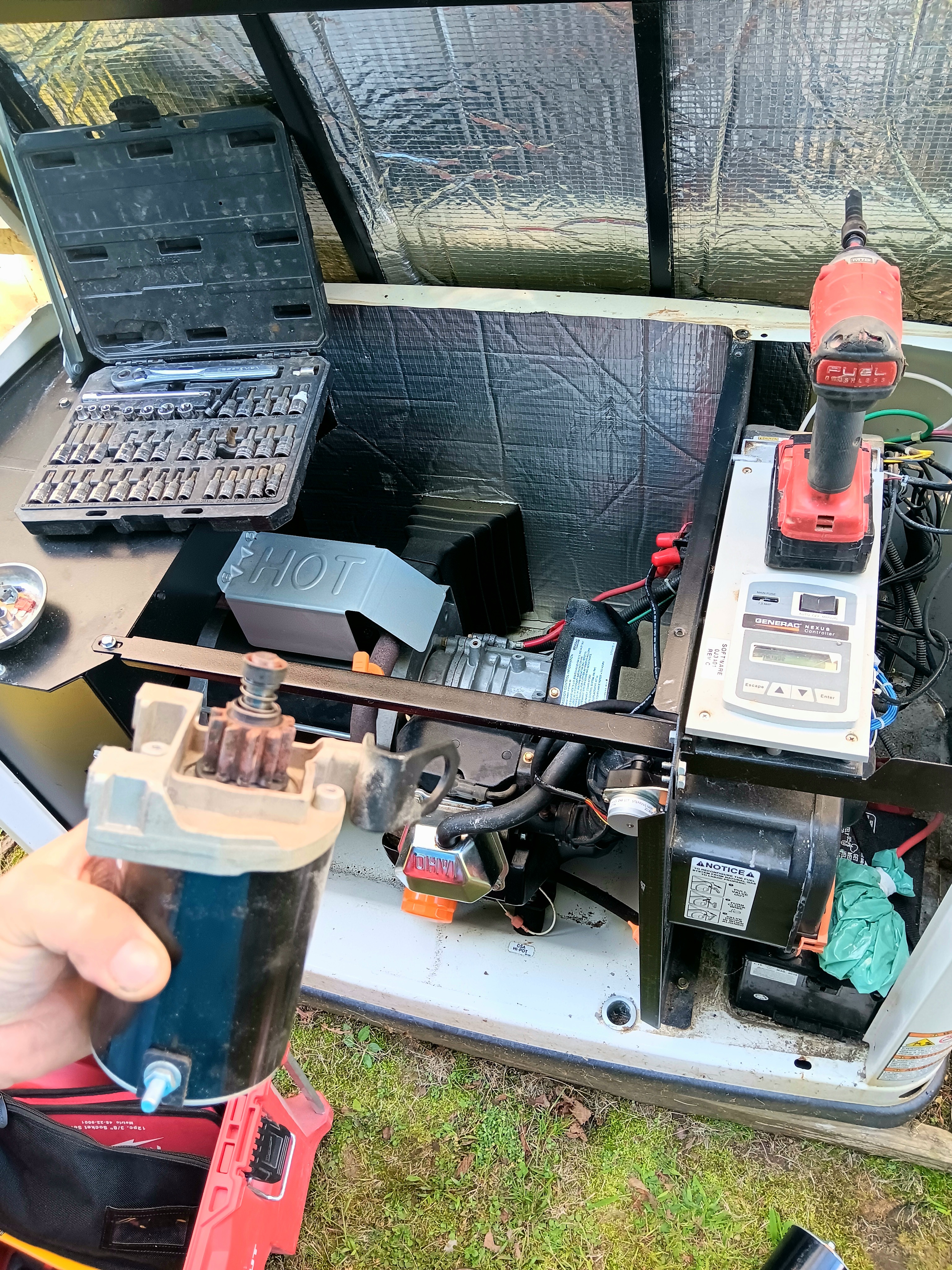 Generator starter replacement