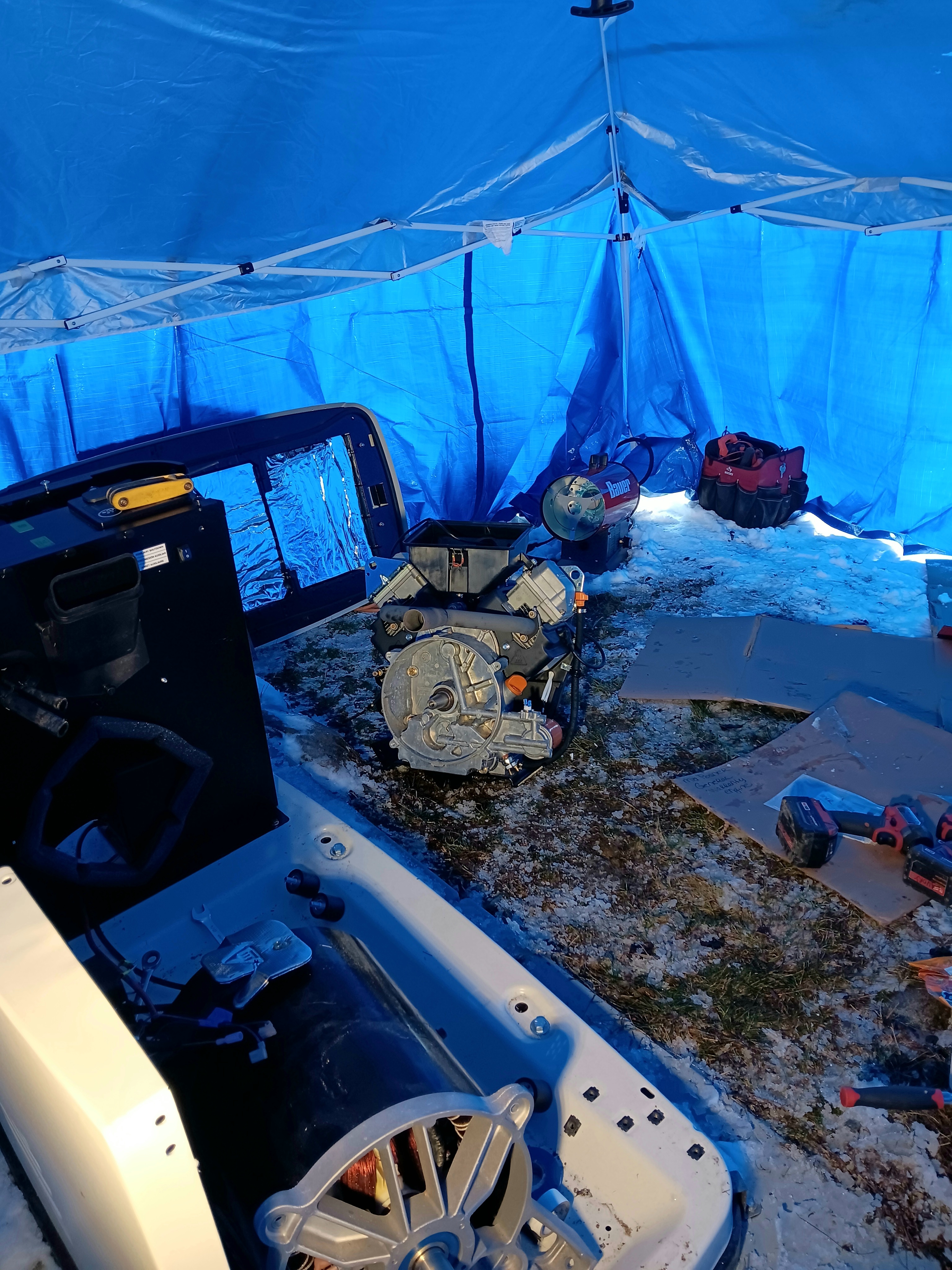 Generator service with heat on